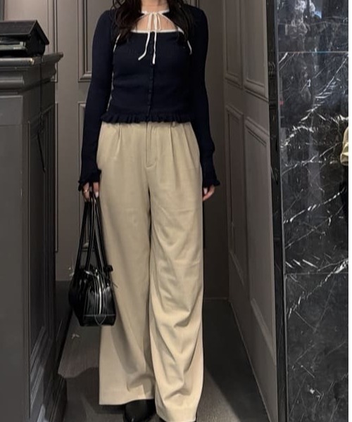 MOUSSY（マウジー）の「【26年SS新作】BOW DESIGN LAYERED ニット（ニット/セーター・レディース・グレー/ライトブルー/アイボリー/ネイビー・FREE）」の21枚目の写真