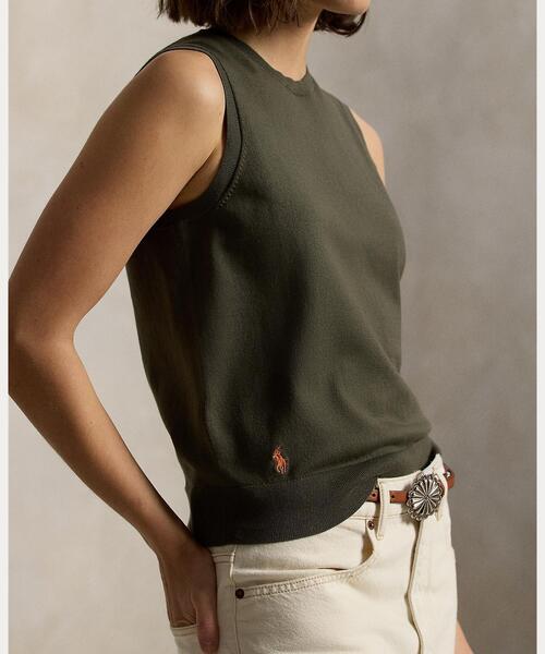 POLO RALPH LAUREN(ポロ ラルフ ローレン)の「スリーブレス クルーネック セーター(ニット/セーター・レディース・グリーン系2・XS/M/S)」の4枚目の写真