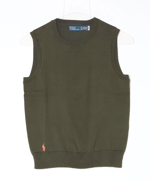 POLO RALPH LAUREN(ポロ ラルフ ローレン)の「スリーブレス クルーネック セーター(ニット/セーター・レディース・グリーン系2・XS/M/S)」の3枚目の写真