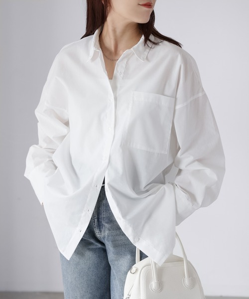 Riberry(リベリー)の「オーバーサイズベーシックアソートシャツ(シャツ/ブラウス・レディース・オフホワイト/サックスブルー/ピンク/ブルー系・FREE)」の2枚目の写真