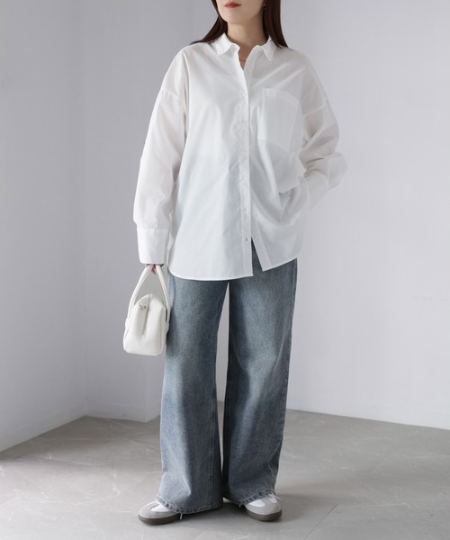 Riberry(リベリー)の「オーバーサイズベーシックアソートシャツ(シャツ/ブラウス・レディース・オフホワイト/サックスブルー/ピンク/ブルー系・FREE)」の7枚目の写真