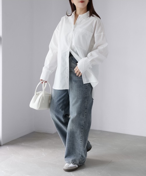 Riberry(リベリー)の「オーバーサイズベーシックアソートシャツ(シャツ/ブラウス・レディース・オフホワイト/サックスブルー/ピンク/ブルー系・FREE)」の17枚目の写真