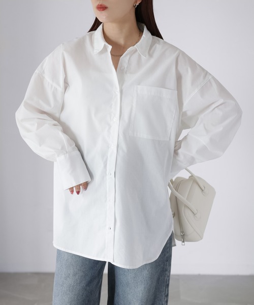 Riberry(リベリー)の「オーバーサイズベーシックアソートシャツ(シャツ/ブラウス・レディース・オフホワイト/サックスブルー/ピンク/ブルー系・FREE)」の18枚目の写真