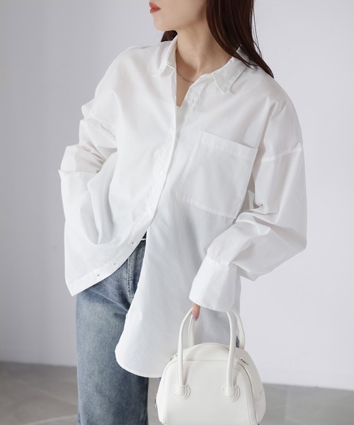 Riberry(リベリー)の「オーバーサイズベーシックアソートシャツ(シャツ/ブラウス・レディース・オフホワイト/サックスブルー/ピンク/ブルー系・FREE)」の19枚目の写真