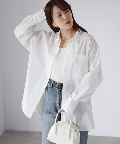 Riberry(リベリー)の「オーバーサイズベーシックアソートシャツ(シャツ/ブラウス・レディース・オフホワイト/サックスブルー/ピンク/ブルー系・FREE)」の20枚目の写真