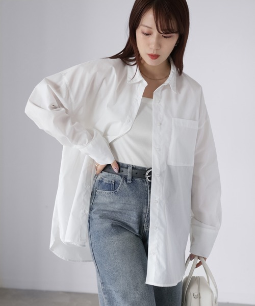 Riberry(リベリー)の「オーバーサイズベーシックアソートシャツ(シャツ/ブラウス・レディース・オフホワイト/サックスブルー/ピンク/ブルー系・FREE)」の5枚目の写真