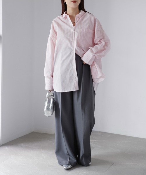 Riberry(リベリー)の「オーバーサイズベーシックアソートシャツ(シャツ/ブラウス・レディース・オフホワイト/サックスブルー/ピンク/ブルー系・FREE)」の16枚目の写真