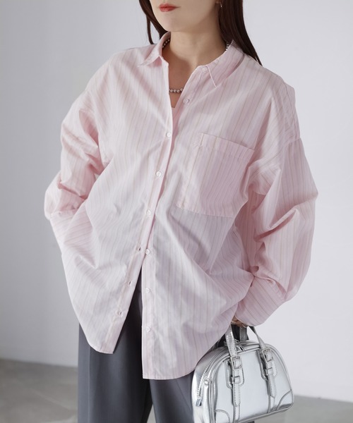 Riberry(リベリー)の「オーバーサイズベーシックアソートシャツ(シャツ/ブラウス・レディース・オフホワイト/サックスブルー/ピンク/ブルー系・FREE)」の14枚目の写真