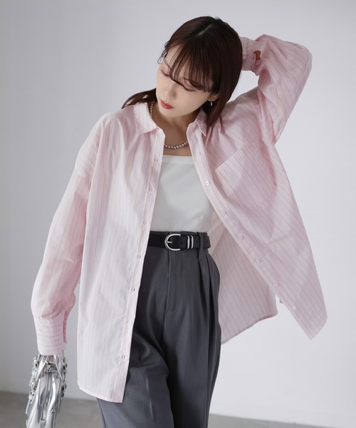 Riberry(リベリー)の「オーバーサイズベーシックアソートシャツ(シャツ/ブラウス・レディース・オフホワイト/サックスブルー/ピンク/ブルー系・FREE)」の15枚目の写真