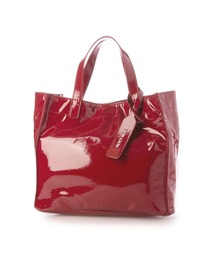 cache cache（カシュ カシュ）の「cache cache ソフトエナメルスクエア手提げトートS（トートバッグ）」