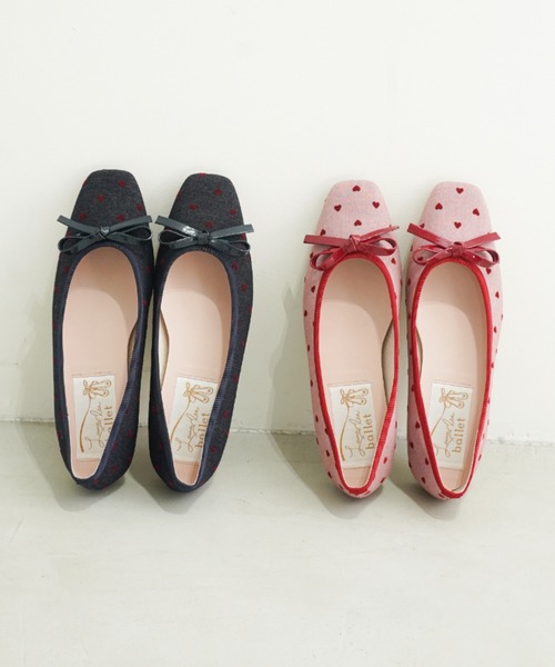 Launa lea（ラウナレア）の「【26春夏】スクエアトゥバレエシューズ(B7611A)（バレエシューズ・レディース・レッド/ネイビー・23.0cm/22.5cm/25.0cm/24.5cm/24.0cm/23.5cm/25.5cm/22.0cm）」の3枚目の写真