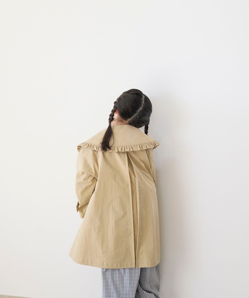 LOWRYS FARM（ローリーズファーム）の「ＢＩＧカラーコート　 643971（ステンカラーコート・キッズ・ベージュ・120cm/110cm/150cm/130cm）」の6枚目の写真