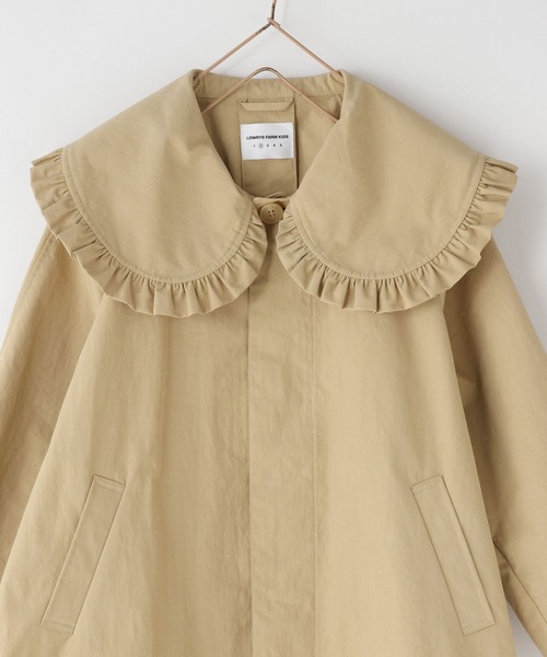 LOWRYS FARM（ローリーズファーム）の「ＢＩＧカラーコート　 643971（ステンカラーコート・キッズ・ベージュ・120cm/110cm/150cm/130cm）」の10枚目の写真