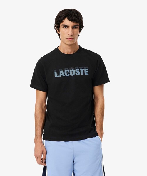 LACOSTE(ラコステ)の「ブランドネームロゴプリントウルトラドライTシャツ(Tシャツ/カットソー・メンズ・ブラック/ライトブルー/グリーン/ホワイト・3/4/5)」の1枚目の写真