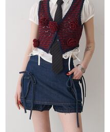 jouetie | リボンデニムスカパン【セットアップ対応】(デニムパンツ)