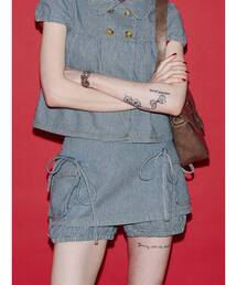 jouetie | リボンデニムスカパン【セットアップ対応】(デニムパンツ)