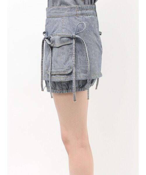 jouetie（ジュエティ）の「リボンデニムスカパン【セットアップ対応】（デニムパンツ・レディース・ブラック/インディゴブルー・MEDIUM）」の16枚目の写真