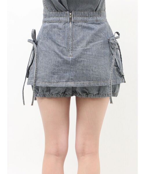 jouetie（ジュエティ）の「リボンデニムスカパン【セットアップ対応】（デニムパンツ・レディース・ブラック/インディゴブルー・MEDIUM）」の17枚目の写真