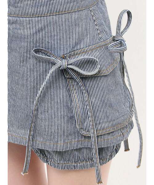 jouetie（ジュエティ）の「リボンデニムスカパン【セットアップ対応】（デニムパンツ・レディース・ブラック/インディゴブルー・MEDIUM）」の20枚目の写真