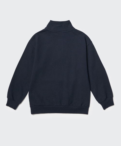MUSINSA STANDARD KIDS（ムシンサスタンダードキッズ）の「オーバーサイズハーフジップスウェットシャツ[ネイビー]（スウェット・レディース・その他・100/110/120/130/140/150/160）」の3枚目の写真