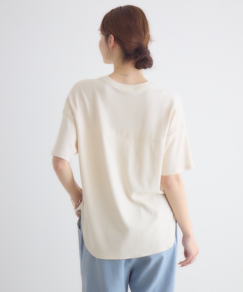 KATHARINE ROSS（キャサリンロス）の「【KATHARINE ROSS】テレコロゴ刺繍プルオーバー（Tシャツ/カットソー・レディース・ベージュ/ホワイト・FREE）」の7枚目の写真