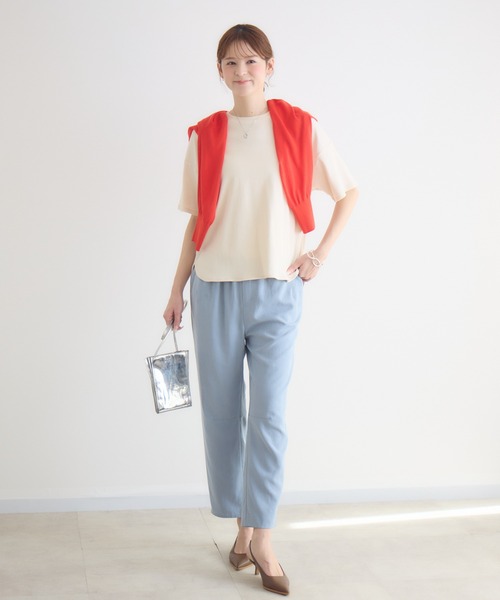 KATHARINE ROSS（キャサリンロス）の「【KATHARINE ROSS】テレコロゴ刺繍プルオーバー（Tシャツ/カットソー・レディース・ベージュ/ホワイト・FREE）」の15枚目の写真