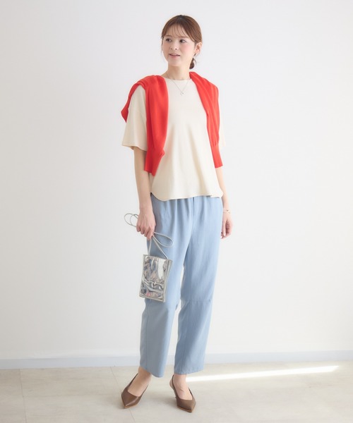 KATHARINE ROSS（キャサリンロス）の「【KATHARINE ROSS】テレコロゴ刺繍プルオーバー（Tシャツ/カットソー・レディース・ベージュ/ホワイト・FREE）」の17枚目の写真