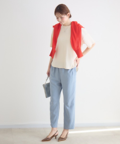 KATHARINE ROSS（キャサリンロス）の「【KATHARINE ROSS】テレコロゴ刺繍プルオーバー（Tシャツ/カットソー・レディース・ベージュ/ホワイト・FREE）」の18枚目の写真