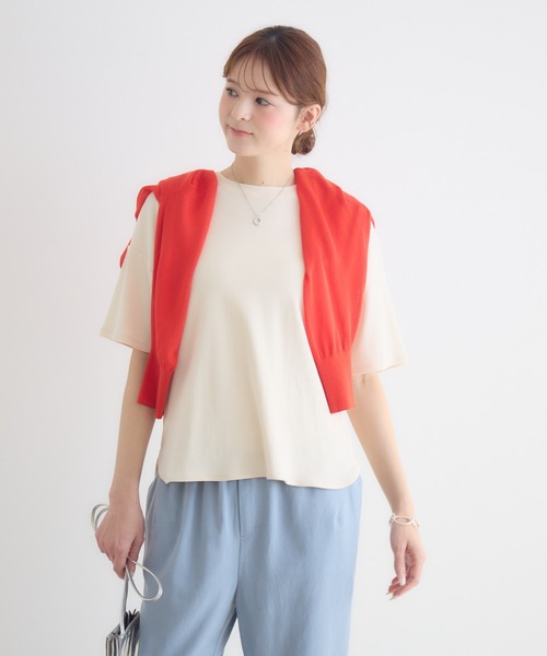 KATHARINE ROSS（キャサリンロス）の「【KATHARINE ROSS】テレコロゴ刺繍プルオーバー（Tシャツ/カットソー・レディース・ベージュ/ホワイト・FREE）」の20枚目の写真
