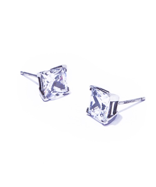 les bonbon(ルボンボン)の「【les bon bon】princess square pierce/プリンセス スクエア ピアス L BOB858(ピアス(両耳用)・レディース・シルバー・L)」の2枚目の写真