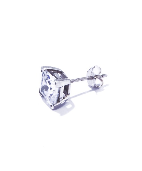 les bonbon(ルボンボン)の「【les bon bon】princess square pierce/プリンセス スクエア ピアス L BOB858(ピアス(両耳用)・レディース・シルバー・L)」の3枚目の写真
