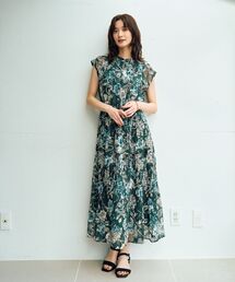 YECCA VECCA（イェッカヴェッカ）の「フラワー柄シアープリーツワンピース（ワンピース）」