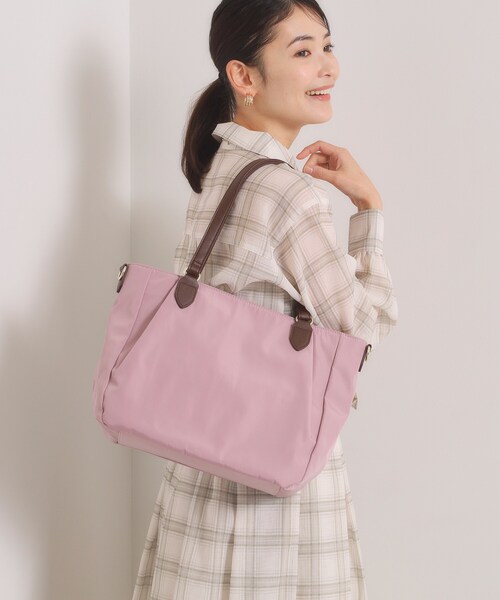 ITS'DEMO(イッツデモ)の「【2way/6ポケット】コンビA4トート(トートバッグ・レディース・ベビーピンク/ブラック/ベージュ/グレー・00)」の10枚目の写真