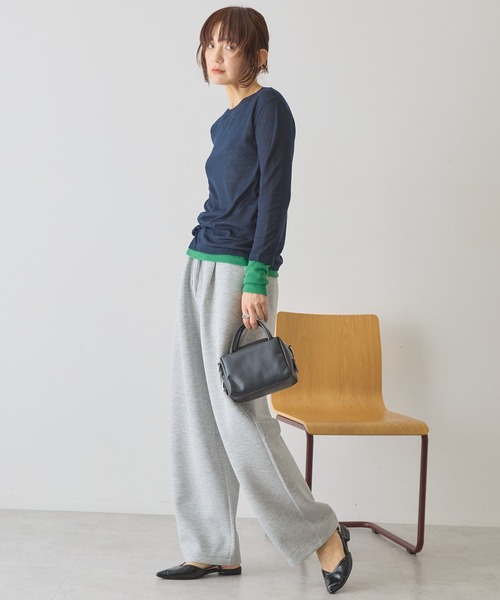 AMERICAN HOLIC（アメリカンホリック）の「配色シアーレイヤードプルオーバー（Tシャツ/カットソー・レディース・ネイビー/イエロー/グリーン・L/M）」の20枚目の写真