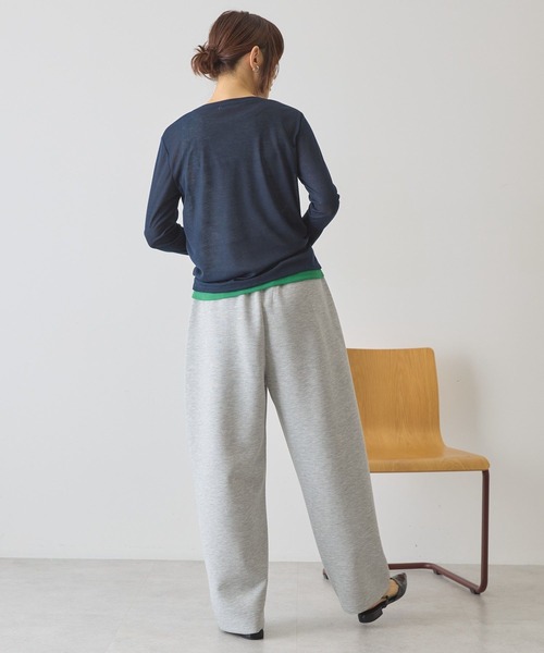 AMERICAN HOLIC（アメリカンホリック）の「配色シアーレイヤードプルオーバー（Tシャツ/カットソー・レディース・ネイビー/イエロー/グリーン・L/M）」の21枚目の写真