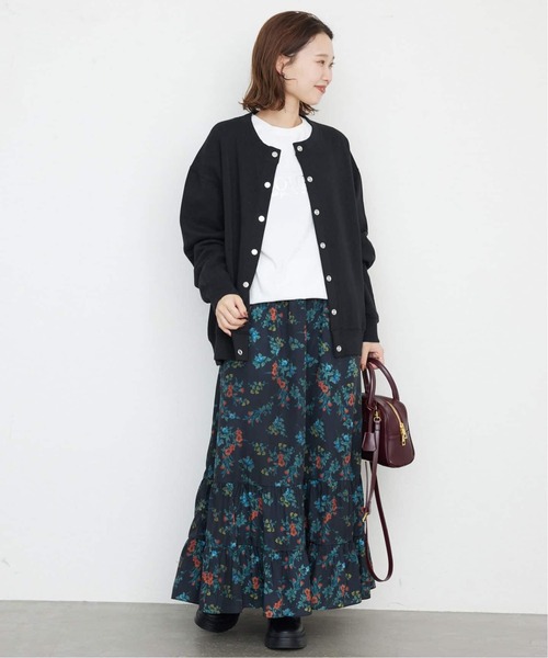 SLOBE IENA（スローブイエナ）の「《追加2》ダブルフェイスジャージースナップカーディガン（カーディガン/ボレロ・レディース・サックスブルー/ベージュ系その他・FREE）」の7枚目の写真