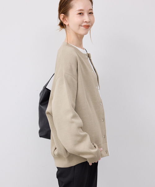 SLOBE IENA（スローブイエナ）の「《追加2》ダブルフェイスジャージースナップカーディガン（カーディガン/ボレロ・レディース・サックスブルー/ベージュ系その他・FREE）」の21枚目の写真