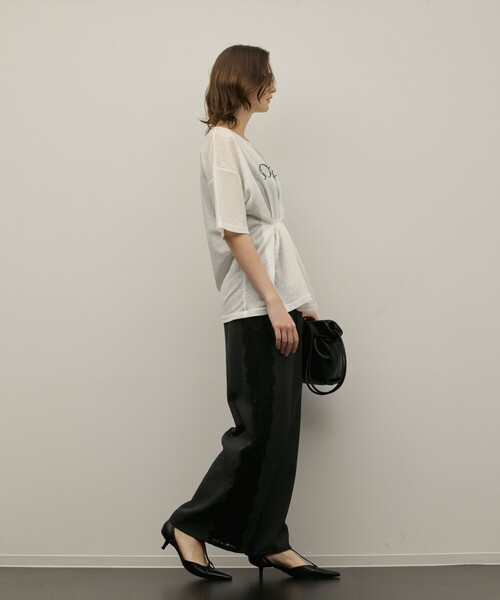 GRACE CONTINENTAL(グレースコンチネンタル)の「サイドレースパンツ(その他パンツ・レディース・チャコールグレー/ラベンダー・38/36)」の7枚目の写真