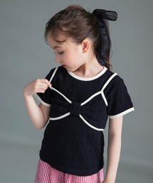 branshes（ブランシェス）の「【WEB限定】リボンビスチェトップスセット（Tシャツ/カットソー）」
