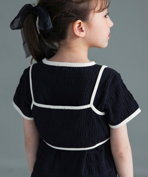 BRANSHES（ブランシェス）の「【WEB限定】リボンビスチェトップスセット（Tシャツ/カットソー・キッズ・ブラック/その他・150/140/130/120/110/100）」の19枚目の写真