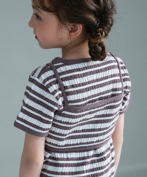 BRANSHES（ブランシェス）の「【WEB限定】リボンビスチェトップスセット（Tシャツ/カットソー・キッズ・ブラック/その他・150/140/130/120/110/100）」の17枚目の写真