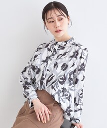 OPAQUE.CLIP | アート柄プリントブラウス【洗濯機OK】(シャツ/ブラウス)