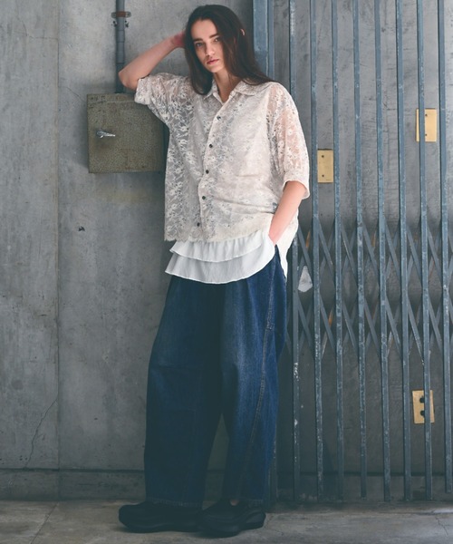 H.A.K（ハク）の「ドレープデニムバレルパンツ（デニムパンツ・レディース・ブルー/ネイビー・1/2）」の6枚目の写真