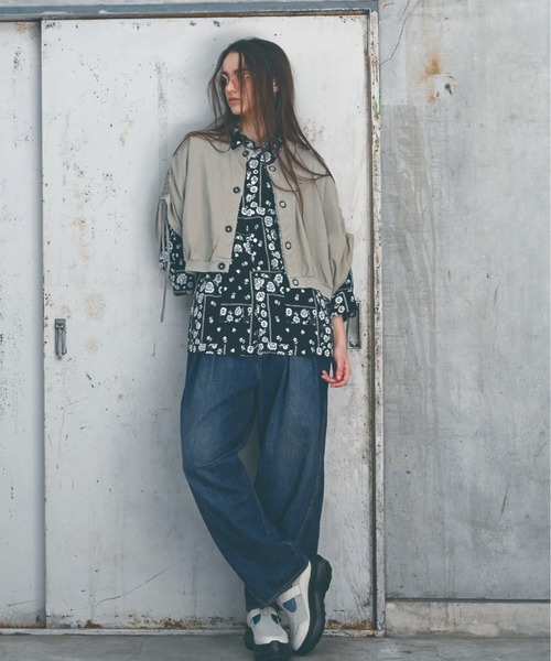 H.A.K（ハク）の「ドレープデニムバレルパンツ（デニムパンツ・レディース・ブルー/ネイビー・1/2）」の7枚目の写真