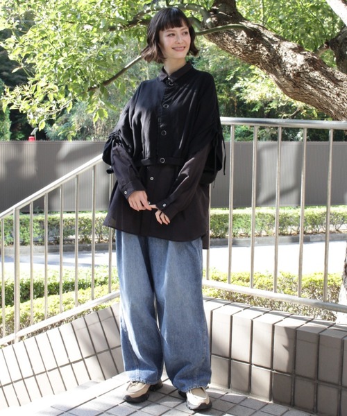 H.A.K（ハク）の「ドレープデニムバレルパンツ（デニムパンツ・レディース・ブルー/ネイビー・1/2）」の10枚目の写真