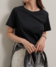 【Hanes】1P Hanes T-SHIRTS KURO for HER クルーネックTシャツ