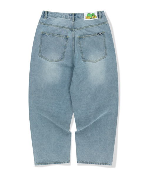 WKNDRS(ウィーキャンドース)の「FROG WIDE DENIM PANTS (L.DENIM)(デニムパンツ・レディース・その他・SMALL/MEDIUM/LARGE/X-LARGE)」の1枚目の写真