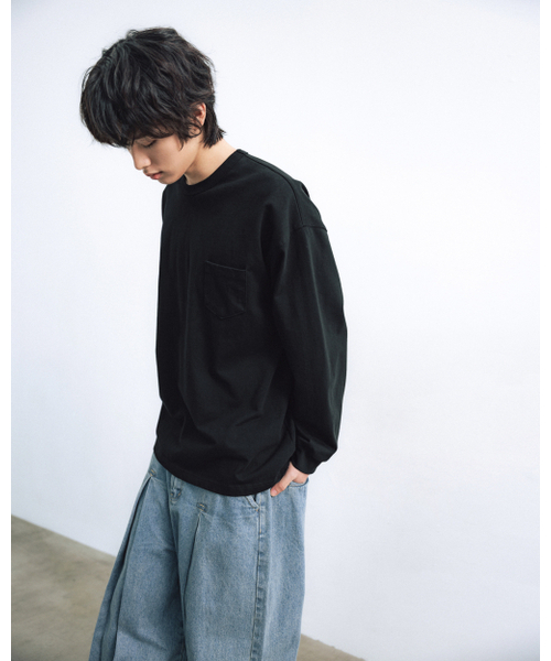 ANGLAN（アングラン）の「Essential Pocket Long Sleeve - Black（Tシャツ/カットソー・メンズ・その他・1/2）」の5枚目の写真