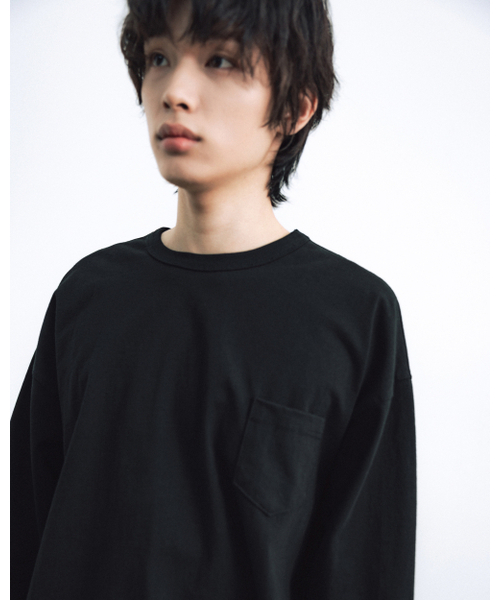 ANGLAN（アングラン）の「Essential Pocket Long Sleeve - Black（Tシャツ/カットソー・メンズ・その他・1/2）」の6枚目の写真