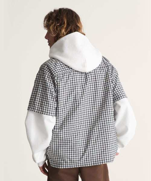VANS(バンズ)の「LARKSPUR ミニプレイドシャツ / Larkspur Mini Plaid SS Shirt W VN000TA6YB21(シャツ/ブラウス・メンズ・ブラック×ホワイト・X-LARGE/MEDIUM/LARGE)」の2枚目の写真
